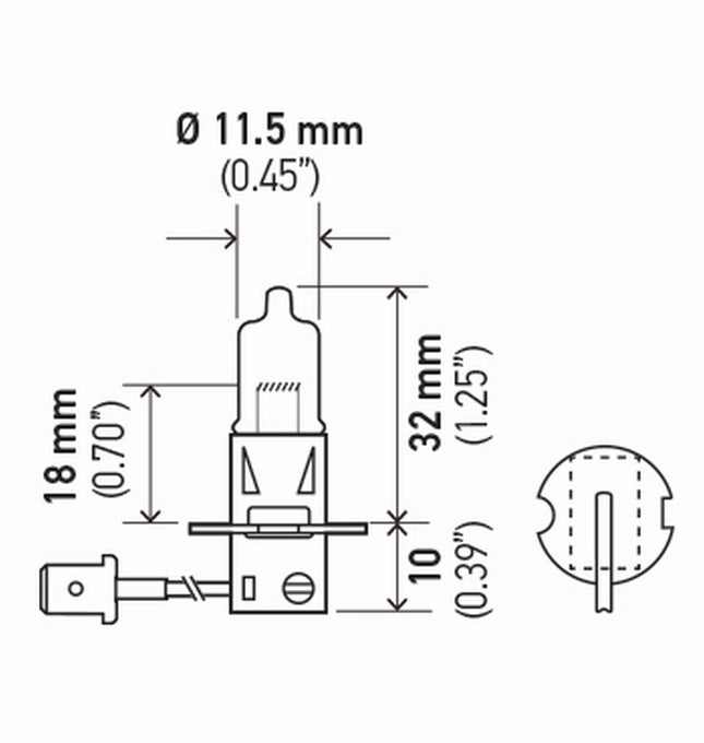 Ampoules Hella H3 130 WTB Twin Blister Haute Puissance, 12 V, Pack de 2