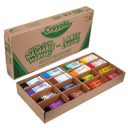 Crayola Large Crayons & Ultra Clean Washable Markers, 256 Count, Assorted (CYO523348)