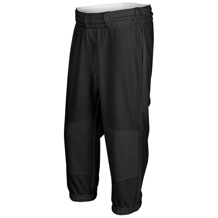 CHAMPRO Boys' Cycle Pull Up Baseball Pants with Belt Loops Black