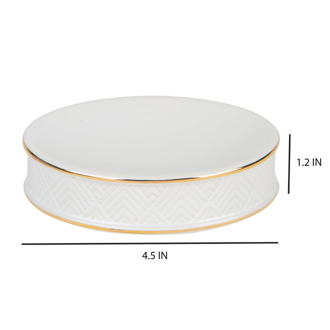 Elle D�cor Embossed Ceramic Soap Dish