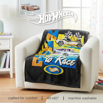 Franco Hot Wheels Kids Bedding Super Soft Plush Throw Blanket, 46 in x 60 in, (Officially Licensed Product)