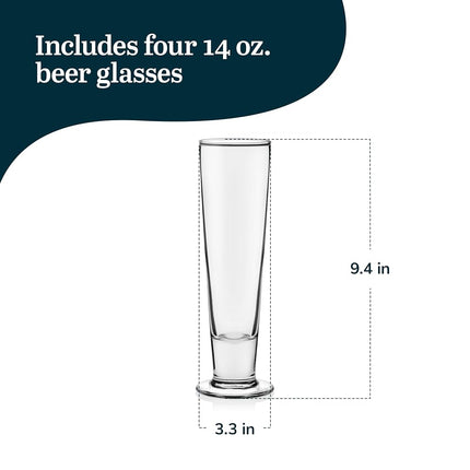 Libbey Stockholm Pilsner Glasses, Set Of 4