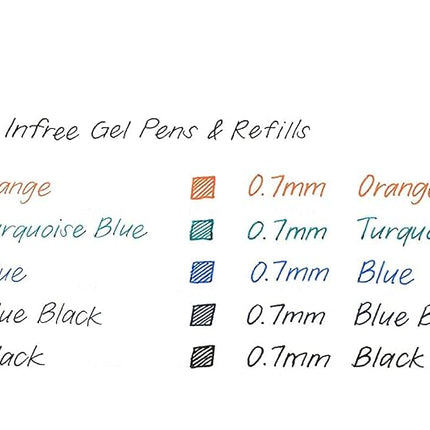 Pentel EnerGel iNFREE Retractable Gel Pen 0.7mm Tip Black Ink BL77TL-A (Set of 5) Supplied Loose �