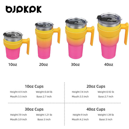 BJPKPK 600 ml Tumbler with Handle & Straw, Insulated Stainless Steel Mug
