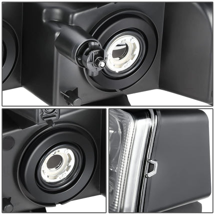 DNA MOTORING HL-OH-CEGS03-2P-BK Par de faros delanteros estilo OE compatibles con 03-14 Express Savana 1500/03-23 Express Savana 2500 3500, Negro/Transparente
