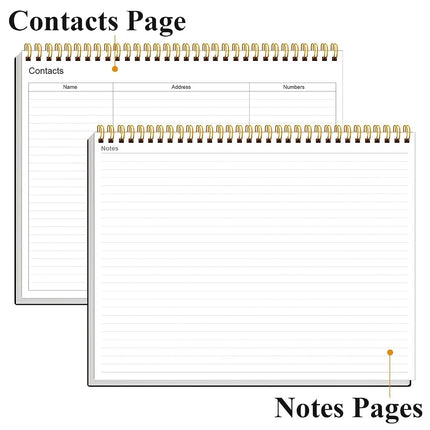 Weekly Productivity Planner - 8.5" x 11" Dashboard Desk Notepad Has 6 Focus Areas to List Tasks for Goals, Projects, Clients, Academic or Meal-Organize Your Daily Work Efficiently, 54 Weeks, Black