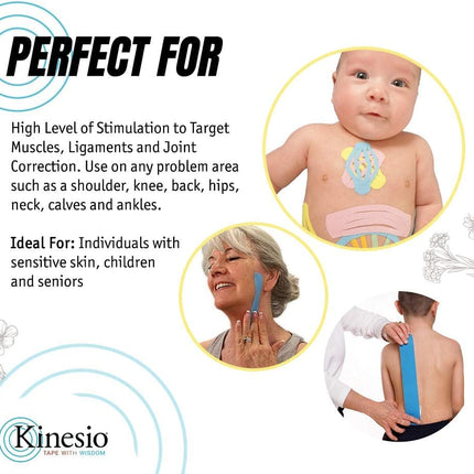 Kinesio Tex Gold Light Touch Kinesiology Tape: 2 in. x 16.5 ft. (Pastel Pink)