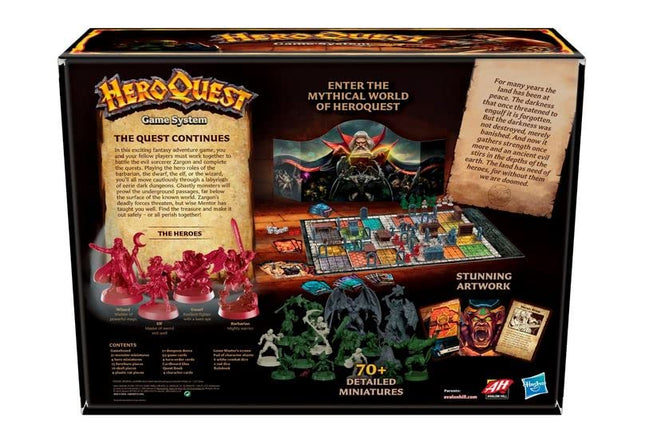 Hasbro Gaming Avalon Hill HeroQuest Game System, Fantasy Miniature Dungeon Crawler Tabletop Adventure Game, Ages 14 and Up 2-5 Players