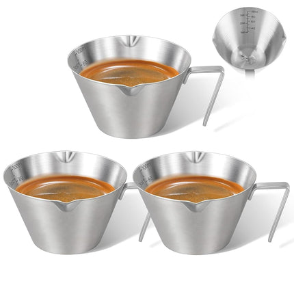 carrottimes 3Pcs Stainless Steel Espresso Cups, Do