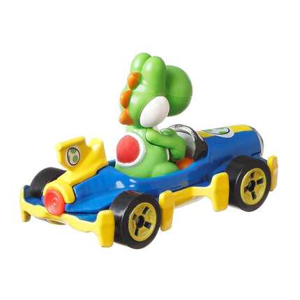 Hot Wheels Mario Kart Yoshi with Mach 8 Racer