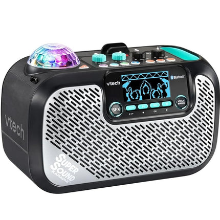 VTech Supersound Karaoke Machine for Adults & Kids � Bluetooth Speaker with 2 Wireless Microphones, Voice-Changing Effects, Vocal Coach, Light Show � Portable Karaoke Sound Machine