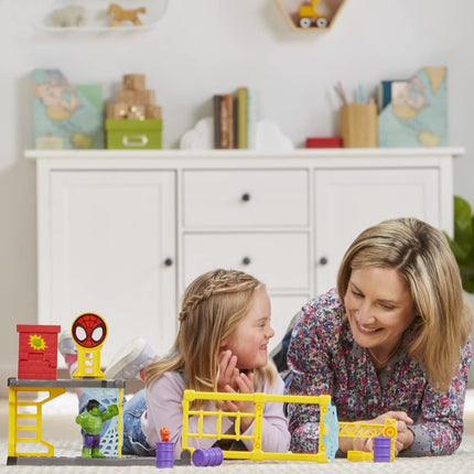 Hasbro Marvel Spidey and His Amazing Friends Hulk’s Smash Yard Pre-school Toy, Hulk Playset for Children Aged 3 and Up, Multicolor, One Size (F3717)