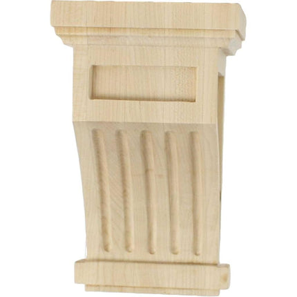 Ekena COR04X04X07FLMA 4 1/4-Inch Width x 4 1/4-Inch Depth x 7-Inch Height Fluted Mission Corbel - Maple