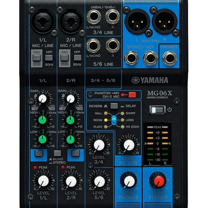 Yamaha MG06X Mixing Console - Compact mixer with 6