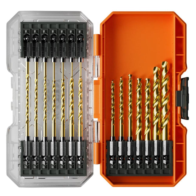 Klein Tools 53621 21-Piece Titanium Drill Bit Set,