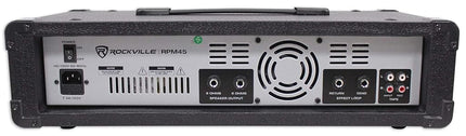 Rockville RPM45 2400w Powered 4 Channel Mixer/Amplifier with USB/EQ/Effects/Phantom