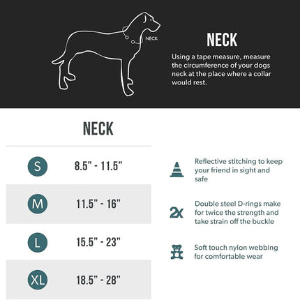 EZYDOG Double Up Dog Collar | Dog Collar Small, Medium, Large Dogs, Reflective Dog Collar, Supreme Comfort, Soft Neoprene Material, Strong Nylon Webbing (Medium, Corduroy)