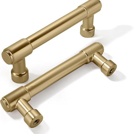 khtumeware 10 Pack Brushed Brass Cabinet Pulls 3 I