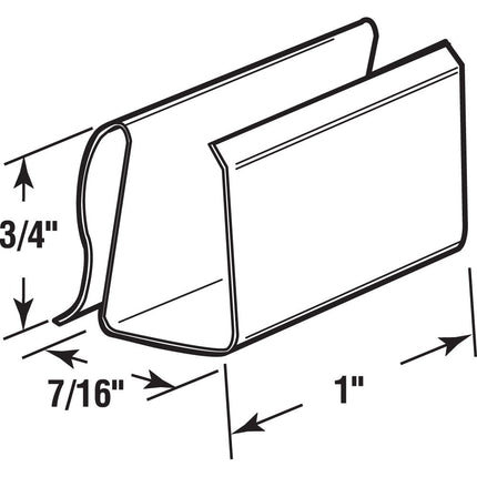 Prime-Line Products L 5796 Retainer Clips, 7/16-Inch, Black Vinyl,(Pack of 4)