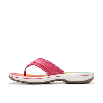 Clarks Women's Breeze Sea Flip-Flop, Bright Pink Ombre, 9.5 UK