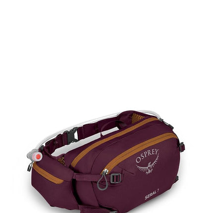 Sac banane de vélo unisexe Osprey Seral 7L avec poche à eau Hydraulics, couleur violet abricot