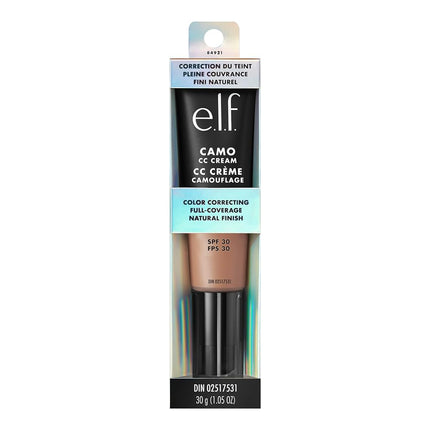 e.l.f. Camo CC Cream, Color Correcting Medium-To-Full Coverage Foundation, Improves Skin Texture & Tone, Vegan & Cruelty-Free, c