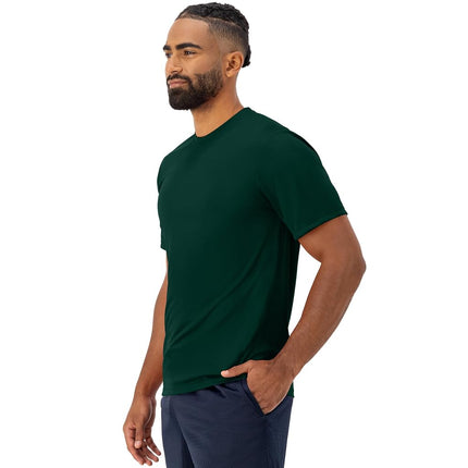 Hanes Men's Short Sleeve Cooldri T-Shirt (Pack of 2), Deep Forest, 2XL