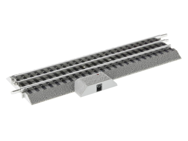 Lionel FasTrack Vía de tren de calibre O recta de 10" con conexión de alimentación y puerto Plug-Expand-Play