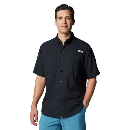 Columbia Camisa Tamiami II de manga corta para hombre, talla grande, Negro, 2X, Negro, 2X Tall