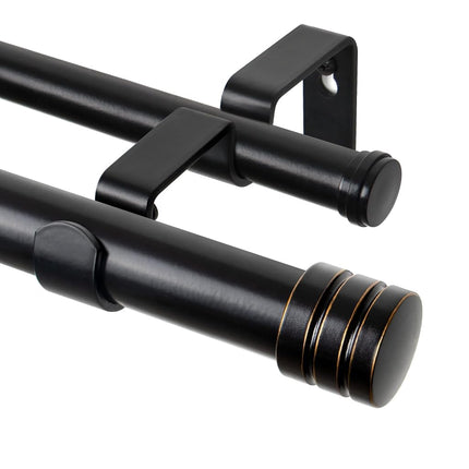TONIAL1 Inch Double Curtain Rods for Windows 48 to