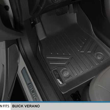 MAX LINER - A0190/B0190 Juego de alfombrillas de 2 filas negras para Buick Verano 2012-2017