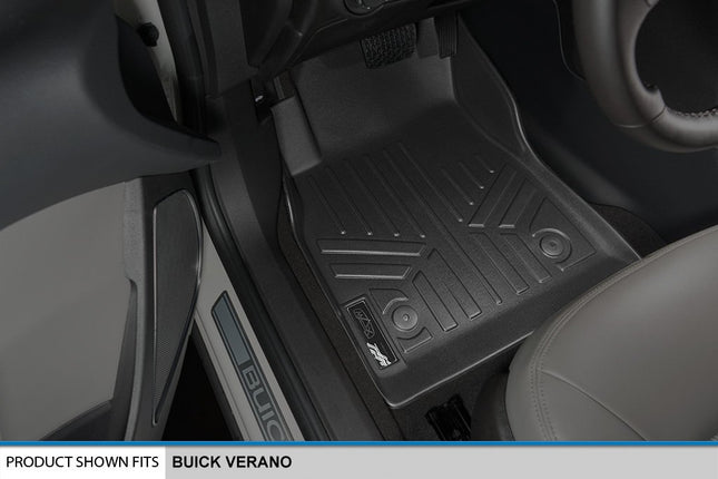 MAX LINER - A0190/B0190 Floor Mats 2 Row Liner Set Black for 2012-2017 Buick Verano