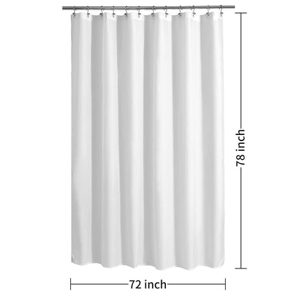 ALYVIA SPRING 72x78 Long Waterproof Fabric Shower Curtain or Liner White