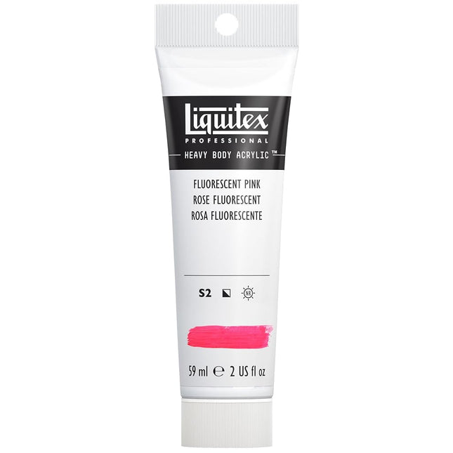 Liquitex Professional Heavy Body Acrylic Paint, 2-oz (59ml) Tube, Fluorescent Pink