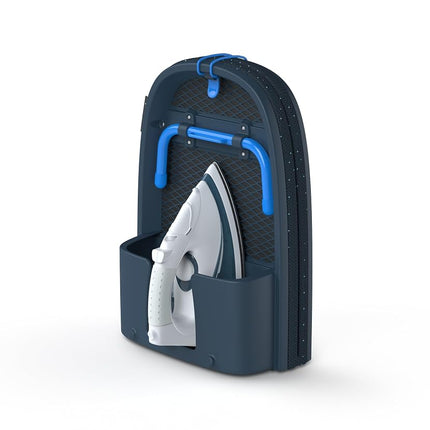 Joseph Joseph Pocket Plus Folding Space-Saving, Compact table-top Ironing Board, Black/Blue