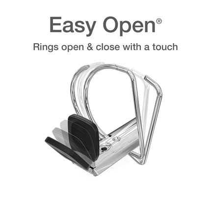 Oxford 3 Ring Binders, 1.5 Inch ONE-Touch Easy Open D Rings, 3-Sided View Binder Covers, Xtralife Hinge, Non-Stick, PVC-Free, Natural Pastels, 375-Sheet Capacity, 4 Pack (79918)