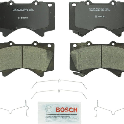 BOSCH BC1303 QuietCast Premium Ceramic Disc Brake Pad Set - Compatible with Select Lexus LX570; Toyota Land Cruiser, Sequoia, Tundra; FRONT