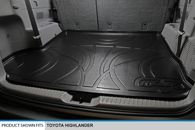 MAXLINER All Weather Cargo Liner Floor Mat Behind 2nd Row Seat Black for 2014-2018 Toyota Highlander