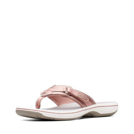 Clarks Women's Breeze Sea Flip Flop, Rose Gold, 10