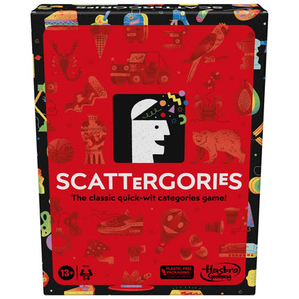Hasbro Classic Scattergories Family Game for 2-6 Players, for 13+ Year Old Kids, Teens and Adults