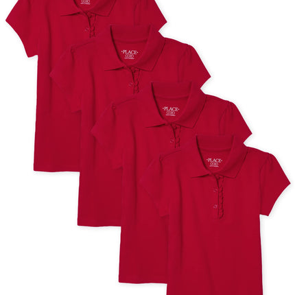 The Children's Place Girls Short Sleeve Ruffle Piq