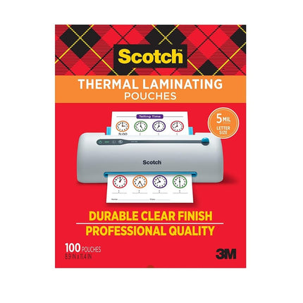 Scotch TP5854-100 Pack of 100 Transparent Plastic Thermal Laminating Pockets (0.127 x 226.1 x 292.1mm)