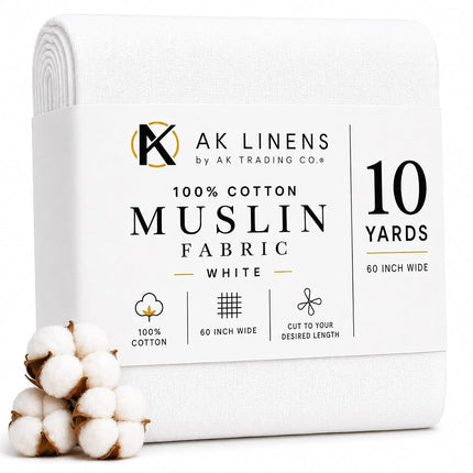 AK TRADING CO. Muslin Fabric/Textile Bleached - Dr