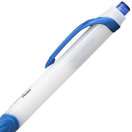 Pentel GlideWrite Ballpoint Pen with TechniFlo Ink, (1.0mm) Medium Line, Light Blue Ink, Box of 12 Pens (BX910-S1)