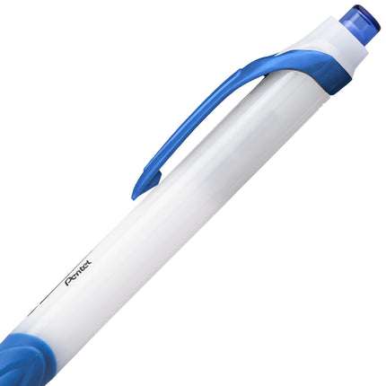 Pentel GlideWrite Ballpoint Pen with TechniFlo Ink, (1.0mm) Medium Line, Light Blue Ink, Box of 12 Pens (BX910-S1)