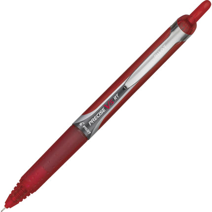 Bolígrafos PILOT Precise V5 RT retráctiles y rellenables de tinta líquida, punto extrafino (0.5 mm), tinta roja, paquete de 12 (26064)