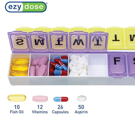 Weekly Pill Planner, Medium, 1 Count, Ezy Dose
