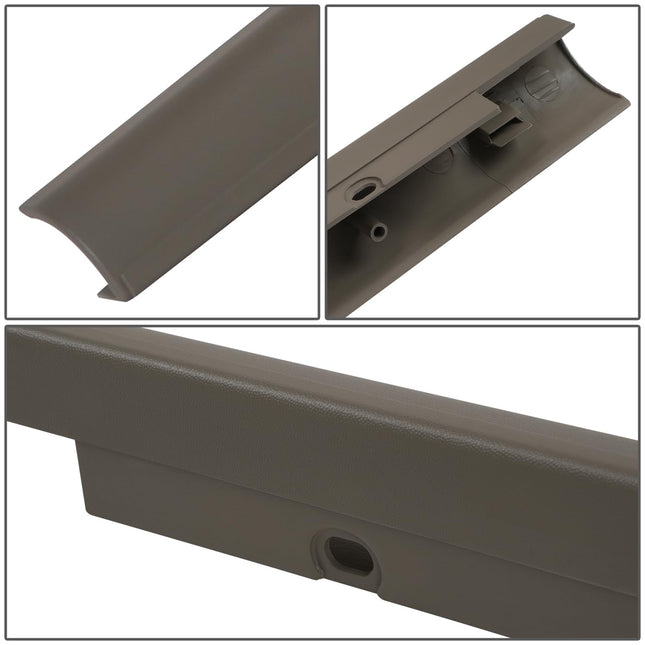 DNA MOTORING Moldura superior trasera de puerta trasera compatible con F250 SD F350 SD 2003-2006, OEM-TGM-FO1904114