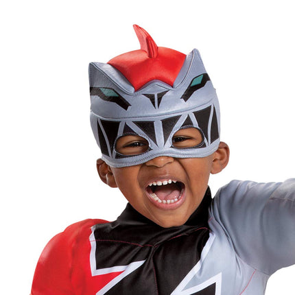 Red Ranger Muscle Costume for Toddlers, Power Rangers Dino Fury, Small (2T)