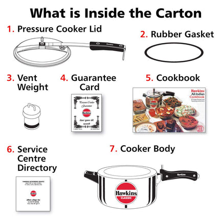 Hawkins Classic Pressure Cooker, 4 Litre Capacity